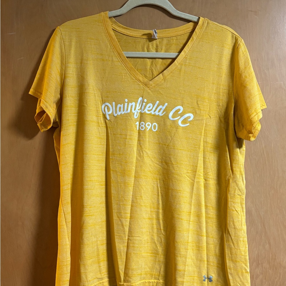 Under Armour Women's Yellow V-Neck Tee